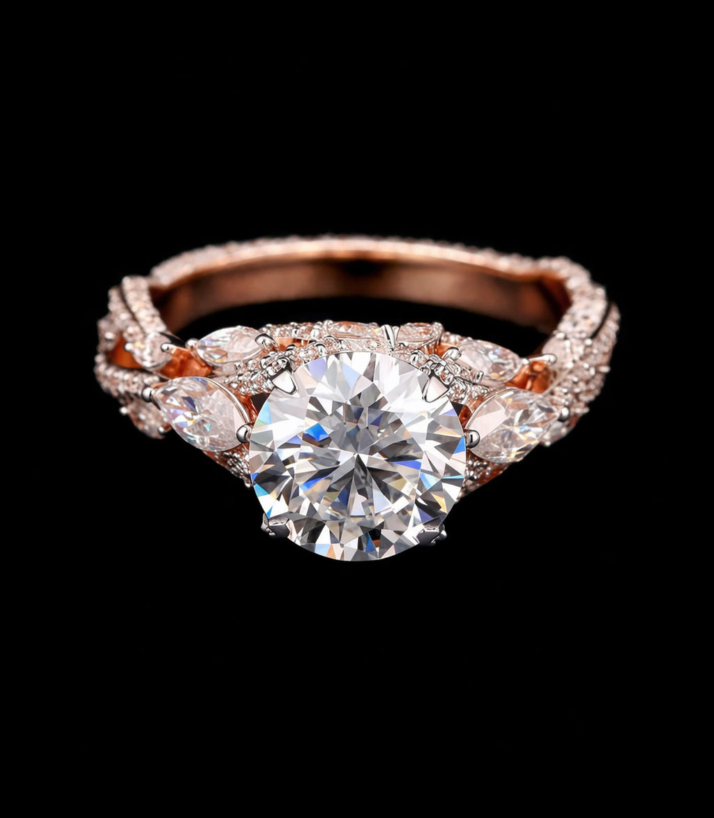 Lab Diamond Rose Gold Women’s Engagement Ring