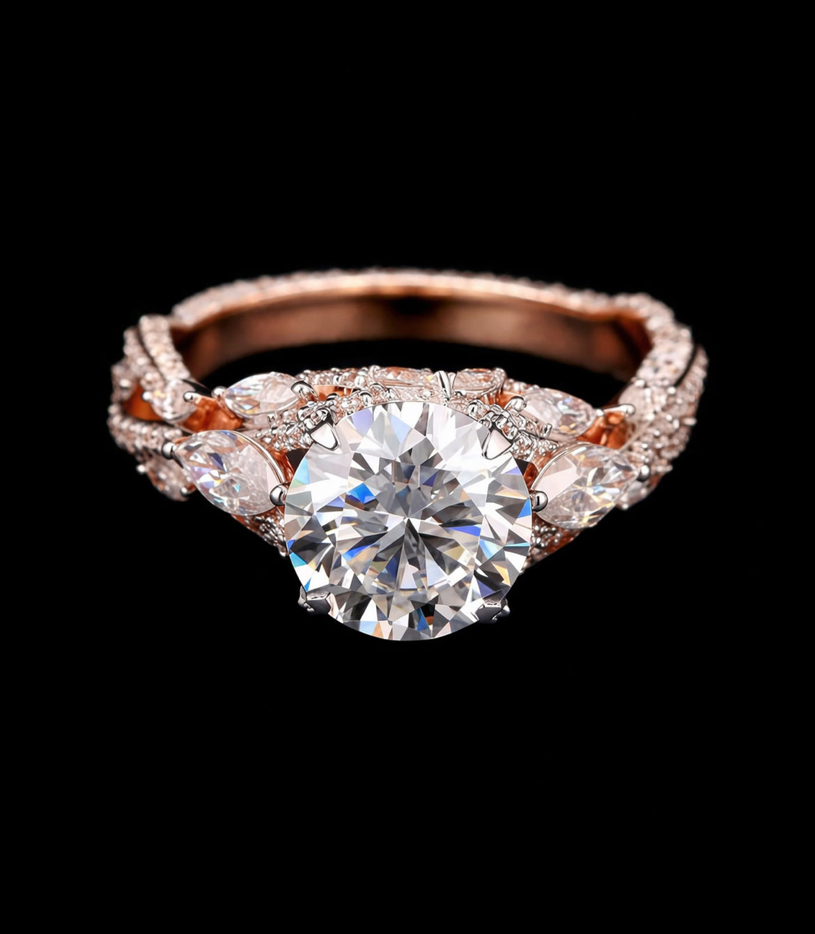Lab Diamond Rose Gold Women’s Engagement Ring