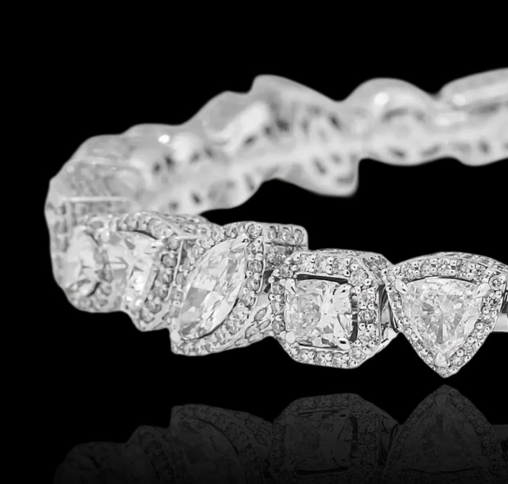 Multi Shape Lab Diamond Unisex Bracelet