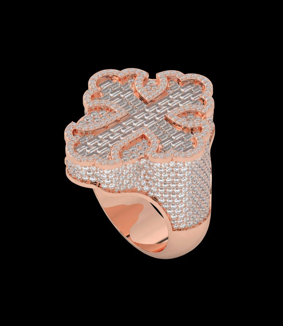 Men’s Lab Diamond Chrome Hearts Ring