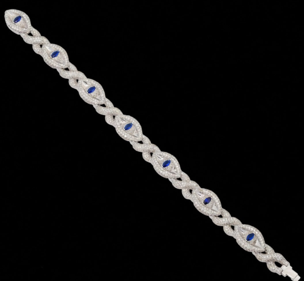 Lab Diamond Infinity Eye Bracelet