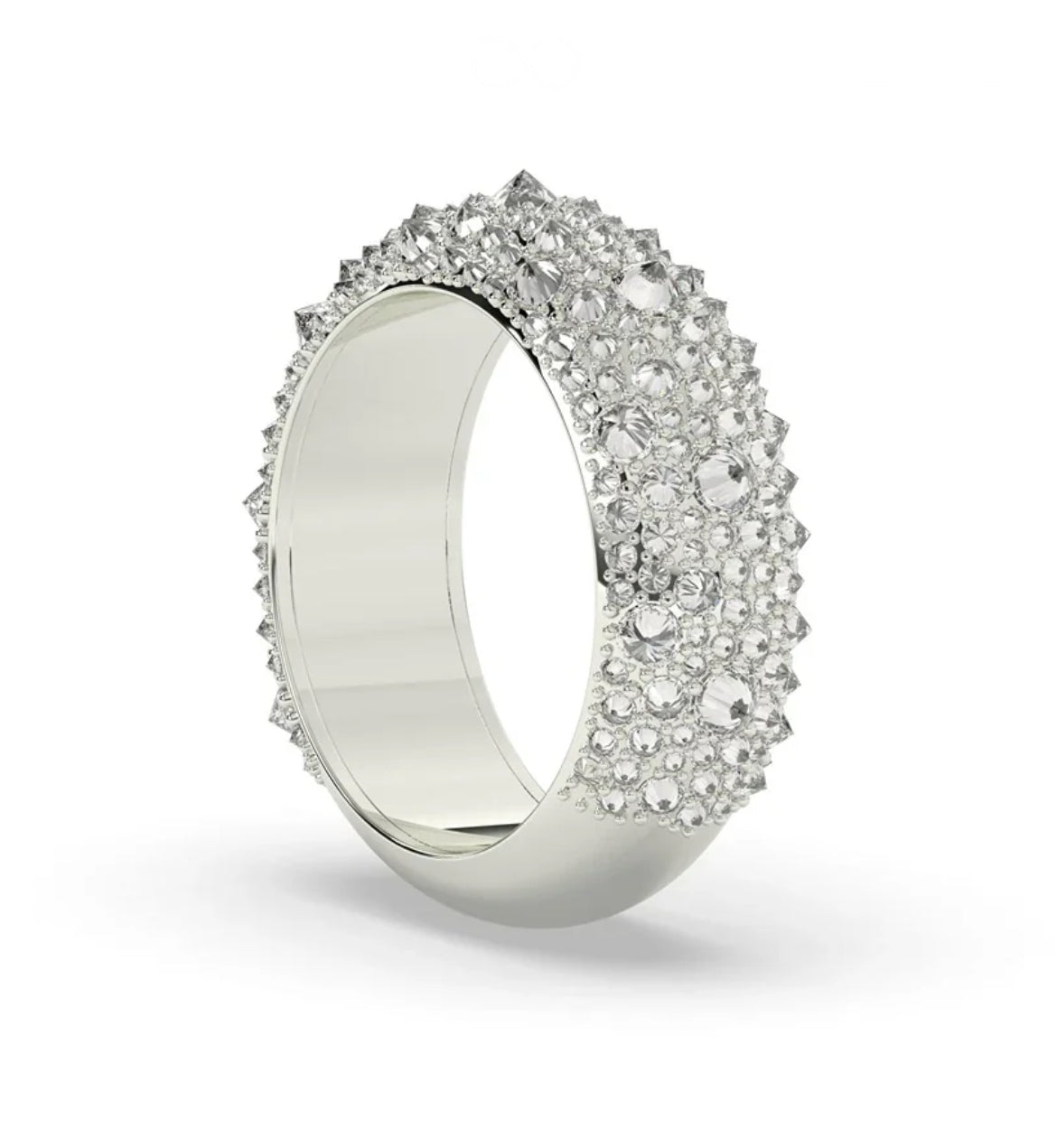 VVS Moissanite Spikes Mens Ring