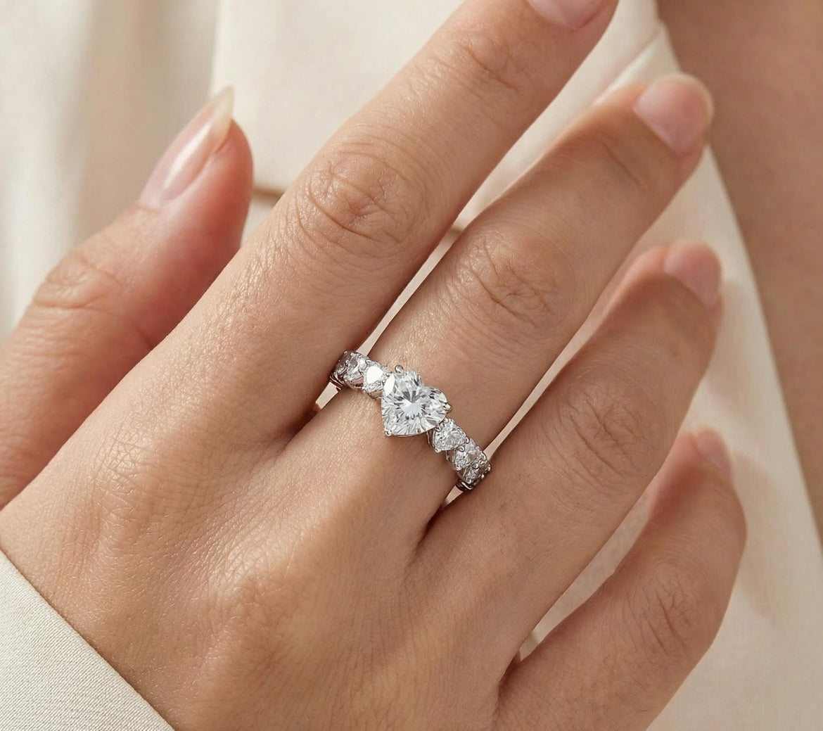 Women’s Heart Cut Love Ring