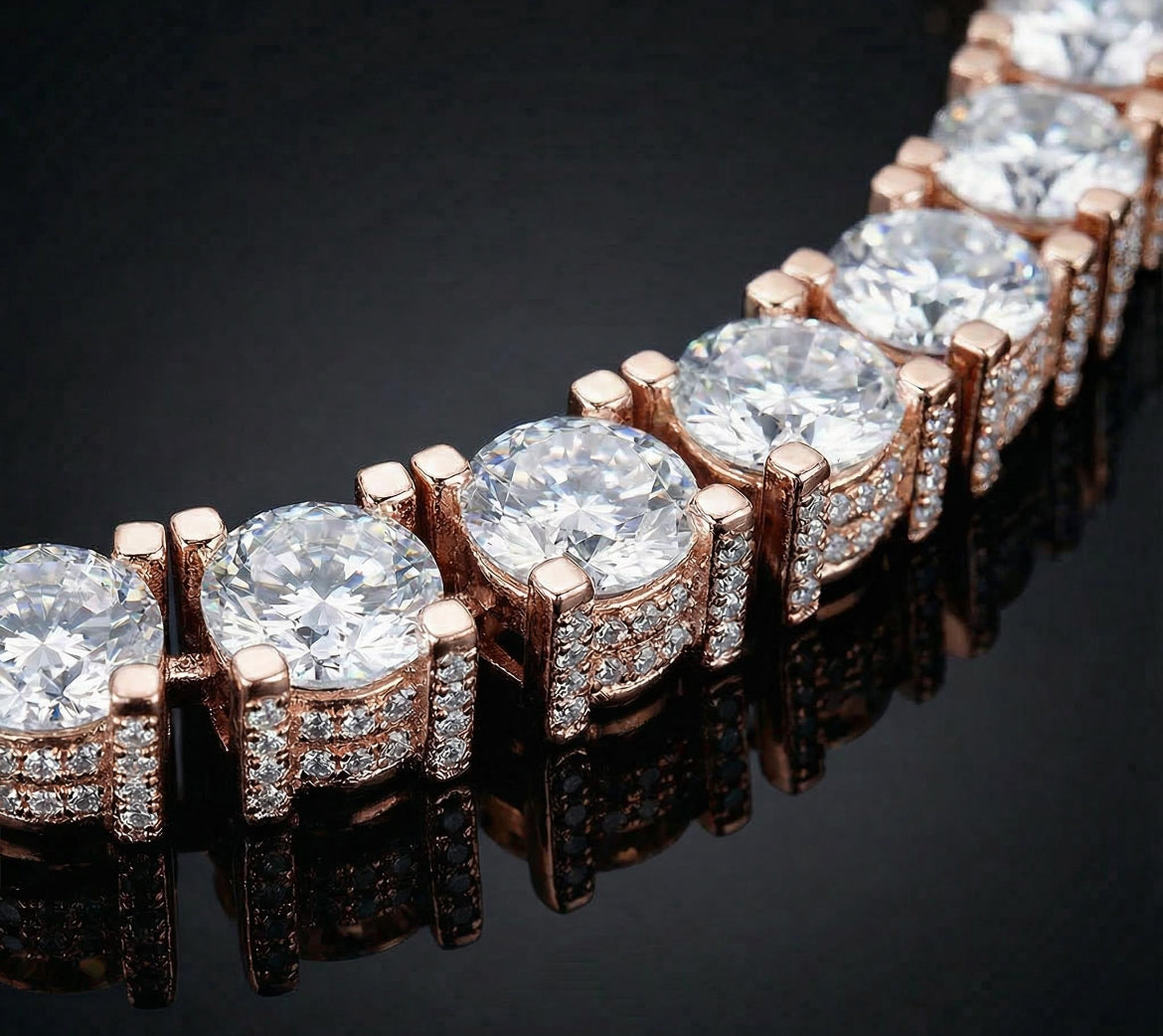 6.5mm Iced Out Sides Tennis Chain