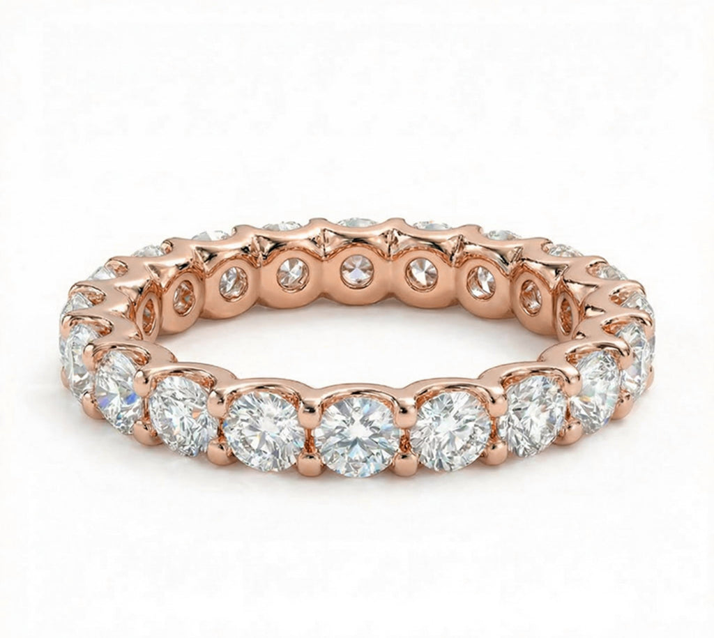925S & VVS Moissanite 3mm Eternity Band Ring