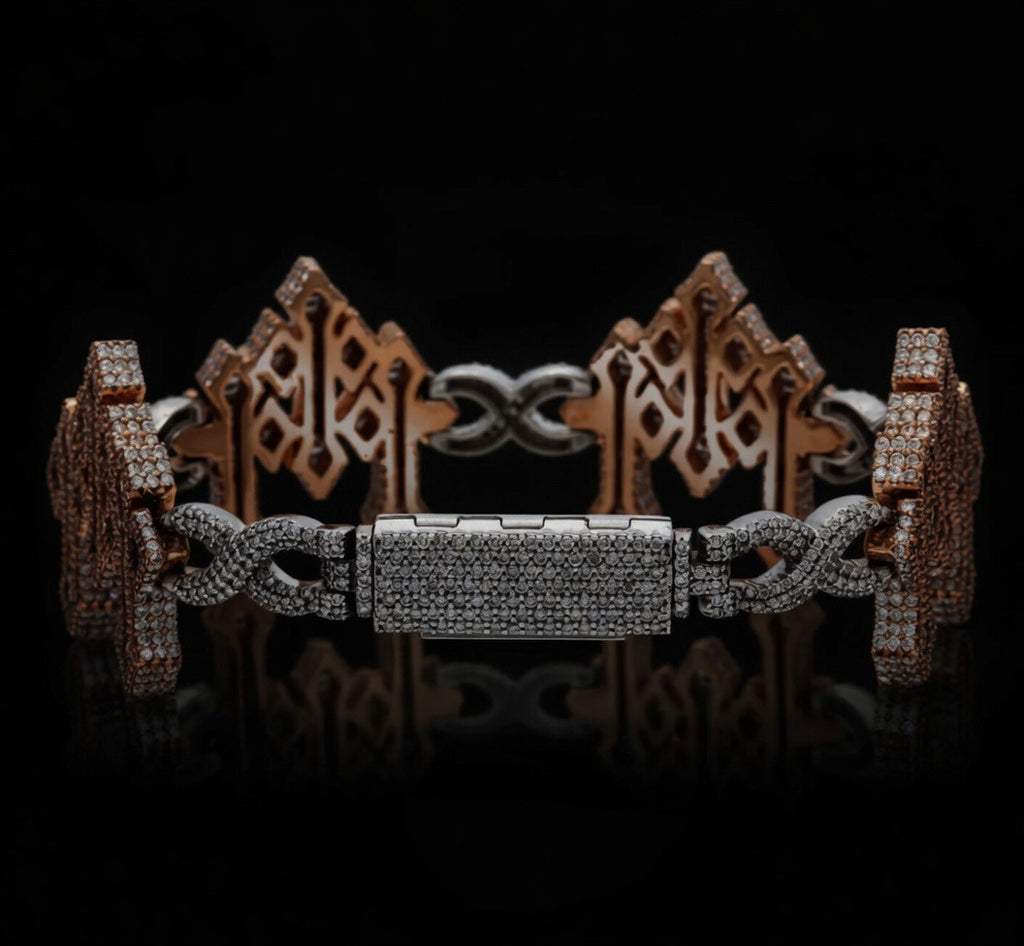 Lab Diamond Triple Cross Bracelet