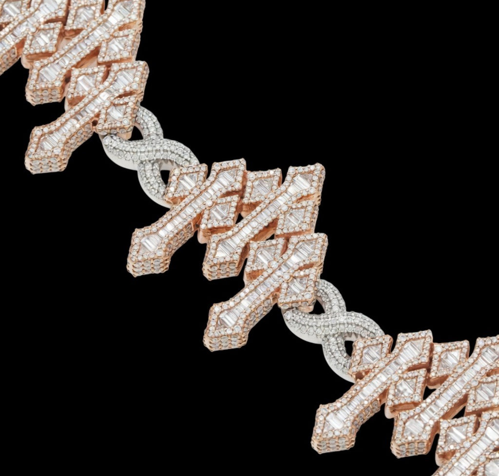 Lab Diamond Triple Cross Bracelet