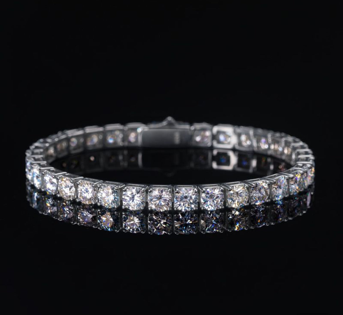 S925 Silver Moissanite 5mm Tennis Bracelet