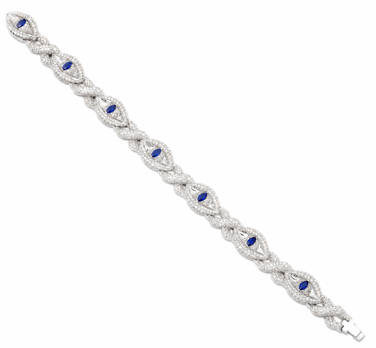 Natural Diamond Infinity Eye Bracelet
