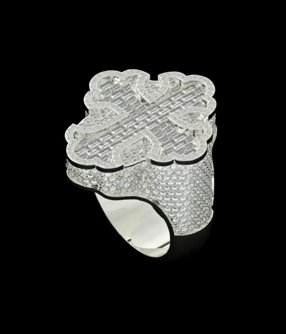 Men’s Natural Diamond Chrome Hearts Ring