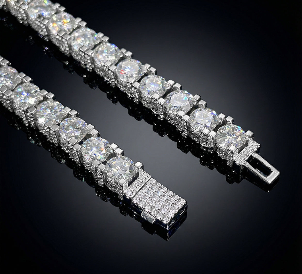 6.5mm Iced Out Sides Tennis Chain
