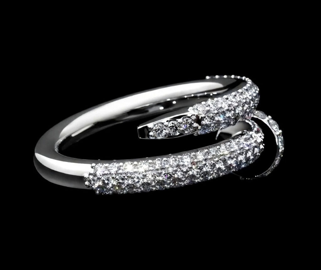0.79ct TCW 925S & VVS Moissanite Nail Ring