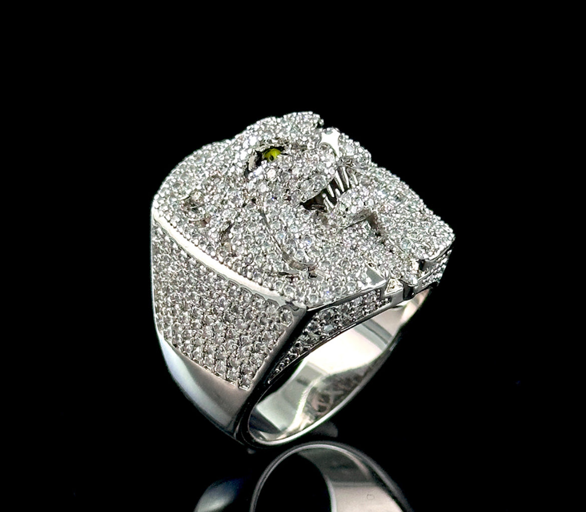 Iced Out Lion Ring