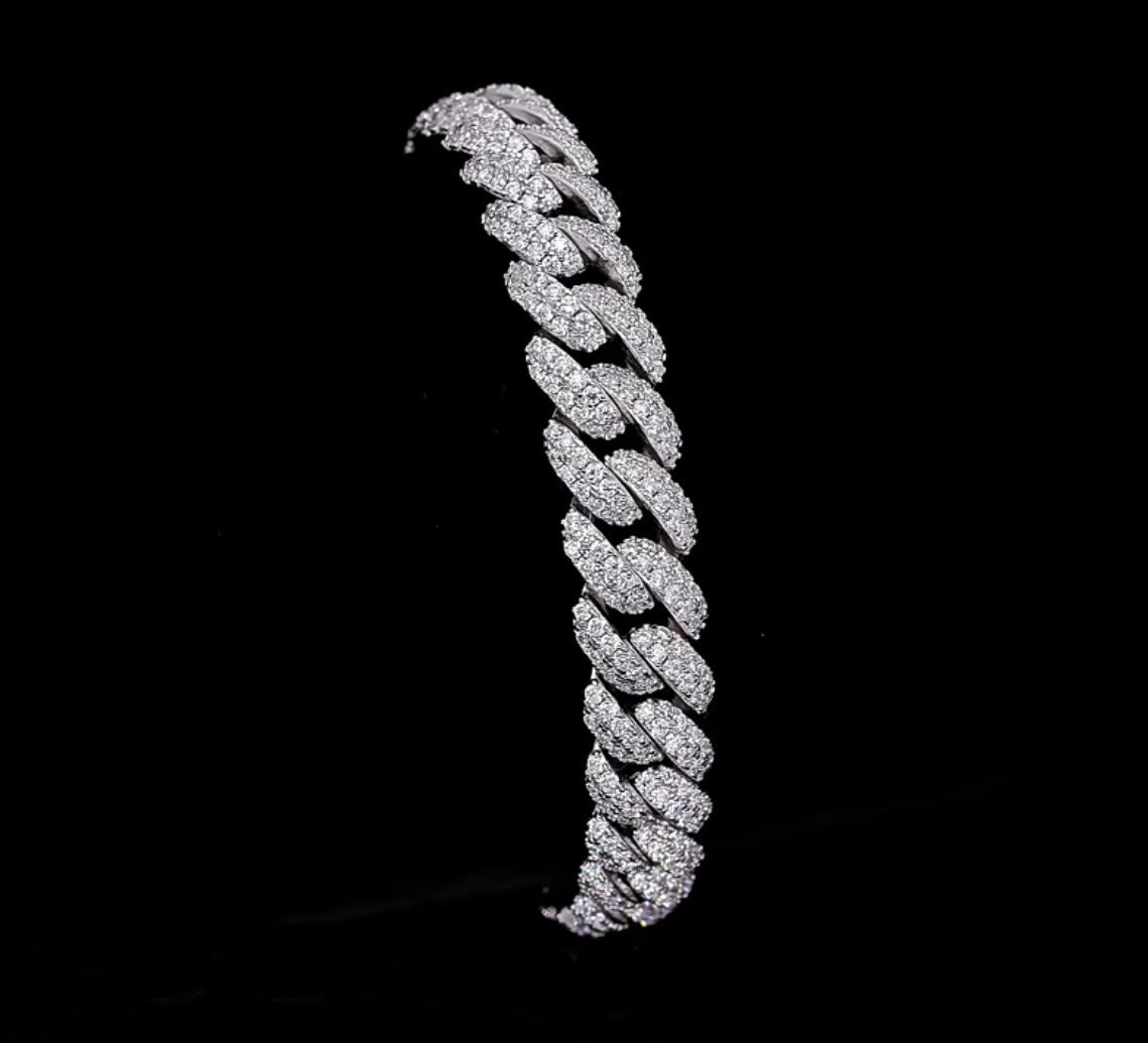10mm Micro Paved Miami Cuban Link Bracelet