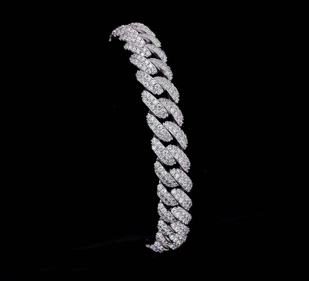 10mm Micro Paved Miami Cuban Link Bracelet