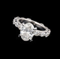 Oval Cut Lab Diamond Womens Engagement Ring