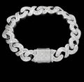 12mm Baguette Cut Infinity Link Bracelet