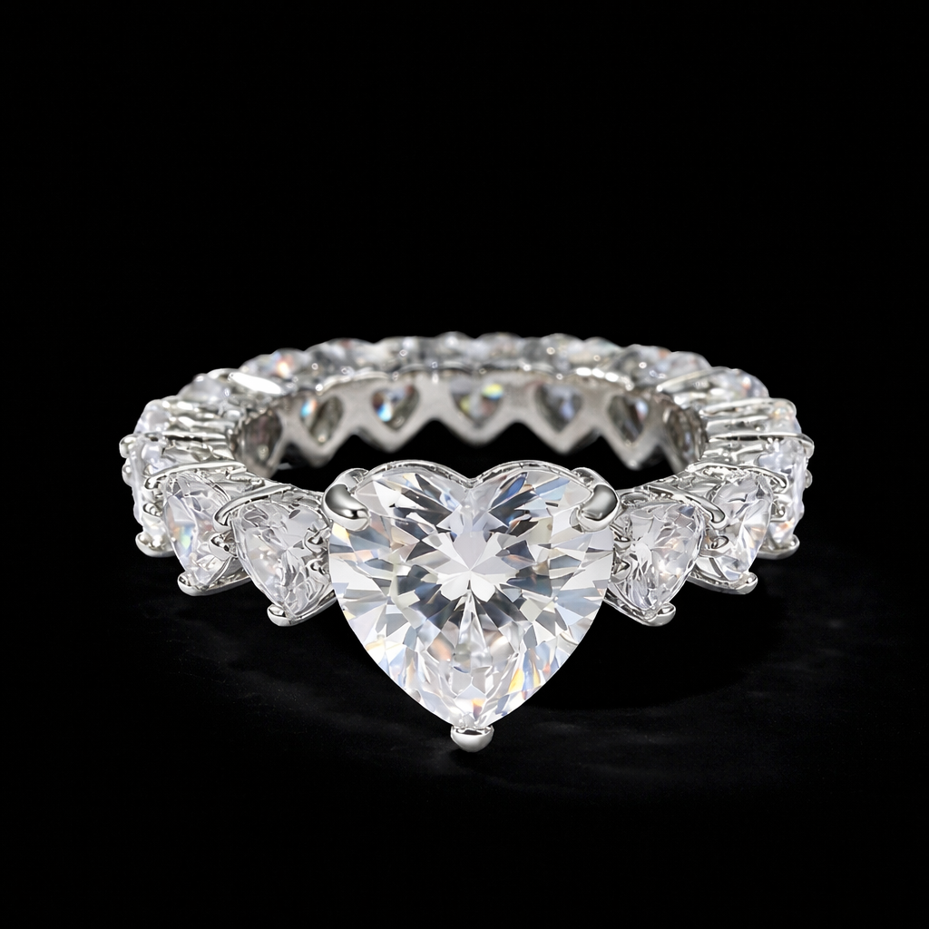 Women’s Heart Cut Love Ring