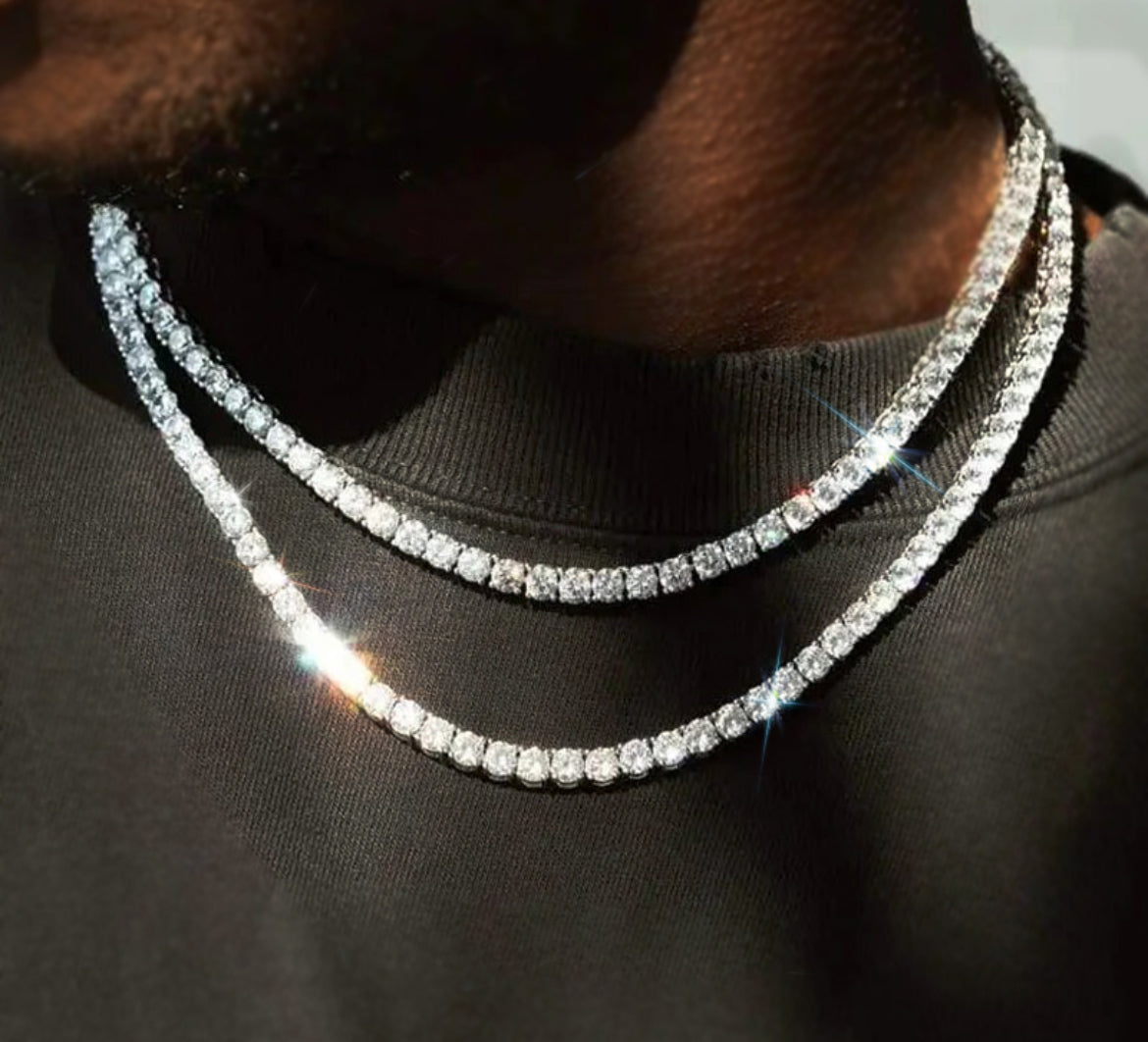 4mm Tennis Chain in White Gold