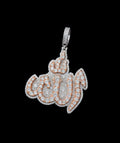 Two Tone Lab Diamond Allah Pendant